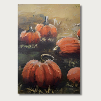 Iga Płachta - plakaty - Dekoracyjny plakat z dyniami o wymiarach 29,7 x 21 cm. foto #2