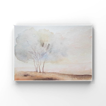 Drzewa-  akwarela formatu 32/24 cm, Paulina Lebida, obrazy akwarela