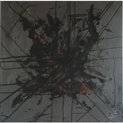 In My Darkest Moments 80x80 Abstrakcja, Joanna Bilska, obrazy akryl