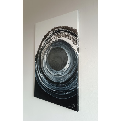 Joanna Bilska - obrazy akryl - THE LOOP 50x80 abstrakcja obraz foto #2