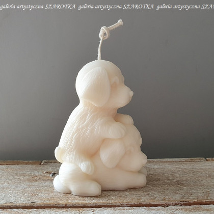 szarotka - lampy, świeczniki - PIESKI świeca z wosku sojowego foto #1