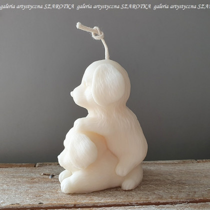 szarotka - lampy, świeczniki - PIESKI świeca z wosku sojowego foto #2
