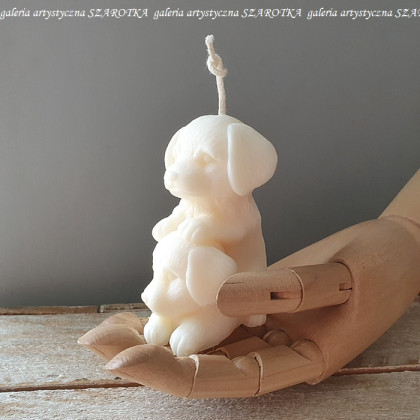 szarotka - lampy, świeczniki - PIESKI świeca z wosku sojowego foto #4