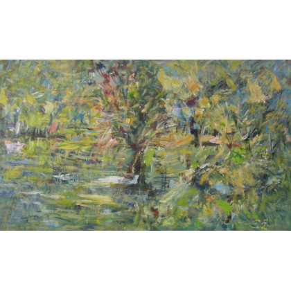 Wierzby, 100x60, Eryk Maler, obrazy olejne