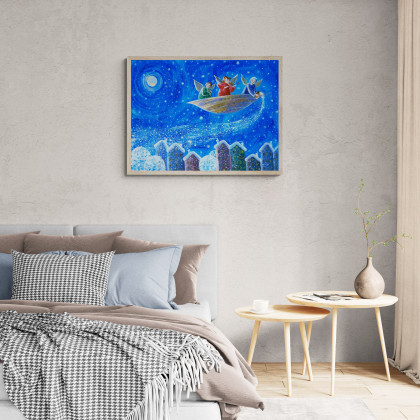 4mara - wydruki na płótnie - Śnieg nad miastem – Giclee foto #1