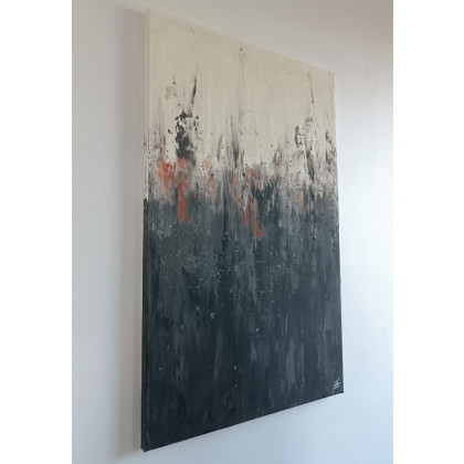 Joanna Bilska - obrazy akryl - ASHES WITHIN 50x80 abstrakcja obraz foto #1