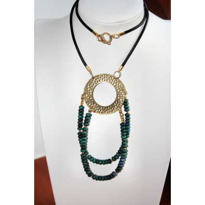 Naszyjnik z agatu afrykańskiego, Katarzyna Gątkiewicz, korale,naszyjniki