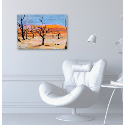 Ewa Mościszko - obrazy akryl - Namibia,  obraz akrylowy na płótnie 70x50x2 cm foto #2