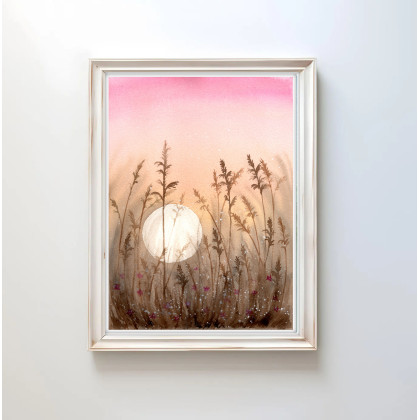 Akwarela A4.  Łąka, Małgorzata Domańska ART, obrazy akwarela