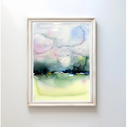Akwarela A4.  Pejzaż, Małgorzata Domańska ART, obrazy akwarela