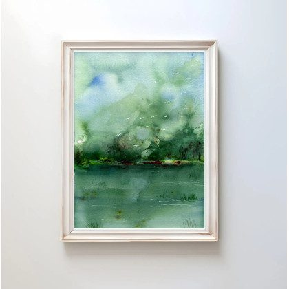 Akwarela A4.  Łąka, Małgorzata Domańska ART, obrazy akwarela