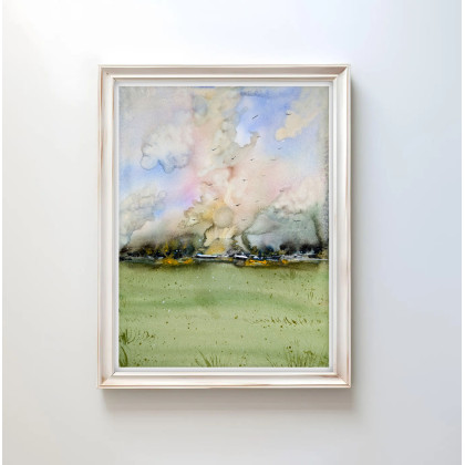 Akwarela 30x40cm. Pejzaż, Małgorzata Domańska ART, obrazy akwarela