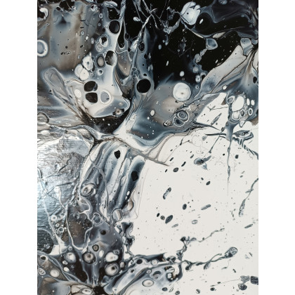 Joanna Bilska - obrazy akryl - CHAOS 50x80 abstrakcja obraz foto #2