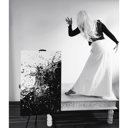 Joanna Bilska - obrazy akryl - CHAOS 50x80 abstrakcja obraz foto #3