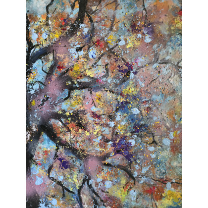 Ewa Mościszko - obrazy akryl - Kompozycja prac na płótnie,  40x50x2 cm foto #2