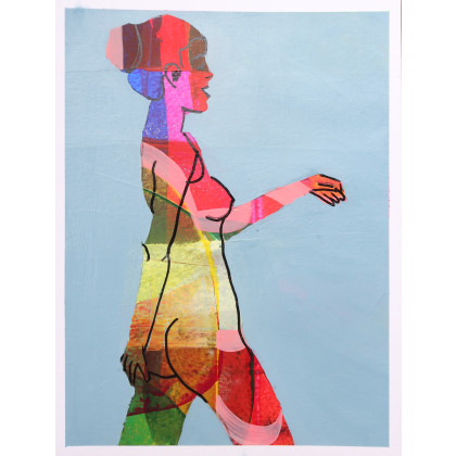 Plażowiczka 2/2025, Paweł Dąbrowski, obrazy olejne