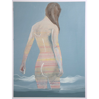 Plażowiczka 9/2025, Paweł Dąbrowski, obrazy olejne