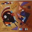 Duży obraz - abstrakcja czekoladowa ala Kandinsky