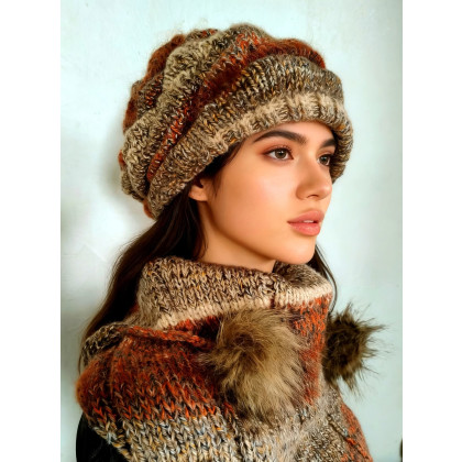 Czapka plus szal-chusta, art.a, czapki