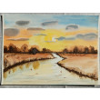 Akwarela Akwarelka Obraz pt: Zachód słońca 210 x 297mm