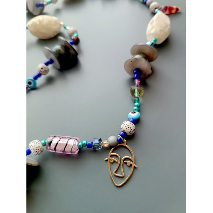 Marcin Waśka - korale,naszyjniki - Naszyjnik artystyczny amulet foto #1