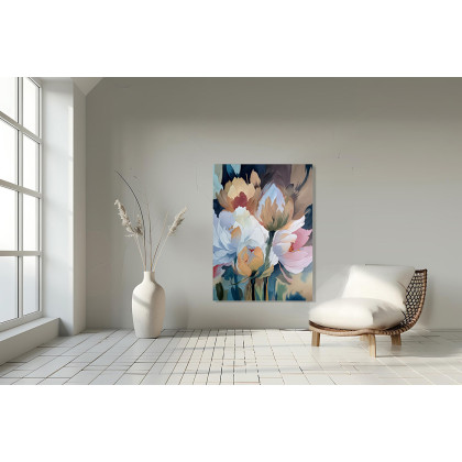 Joanna Tomczyk - obrazy olejne - Kwiatowy balet kolorów, Obraz olejny 97x70 cm foto #1
