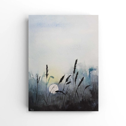 Łąka -  akwarela formatu 32/24 cm, Paulina Lebida, obrazy akwarela