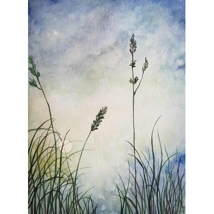 Paulina Lebida - obrazy akwarela - Łąka -  akwarela formatu 32/24 cm foto #2