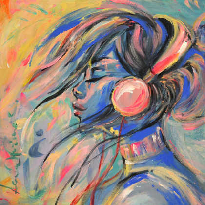 I love music, Anawa-art, obrazy akryl