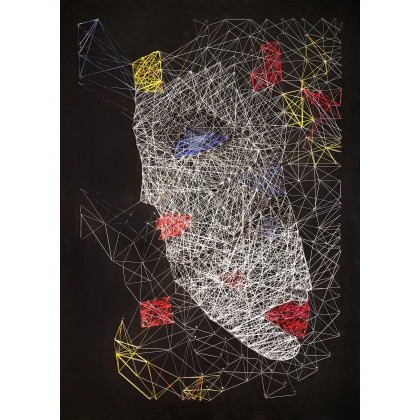 String Art 100x70, Grzegorz Zalewski, tkanina