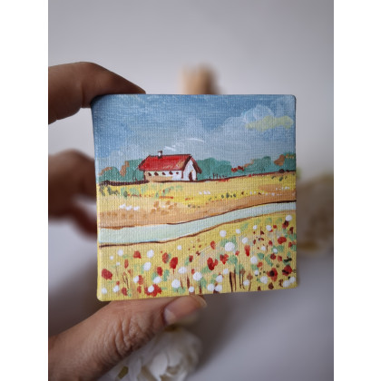 Miniaturowy pejzaż, Nadia Siemek, obrazy akryl
