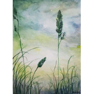 Łąka -  akwarela formatu 24/18 cm