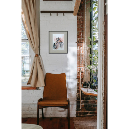 Joanna Tomczyk - obrazy akwarela - Tygrysie obserwacje, Akwarela 32x24 cm foto #2