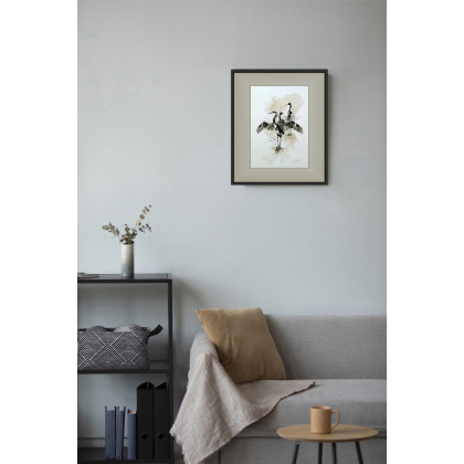 Joanna Tomczyk - obrazy akwarela - Żurawia rodzinka, Akwarela 32 x 24 cm foto #2