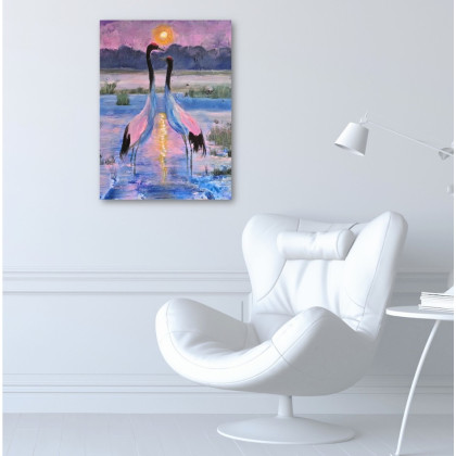 Ewa Mościszko - obrazy akryl - Obraz akrylowy pt. Nasze Randez-Vous , 70x50x1cm foto #2