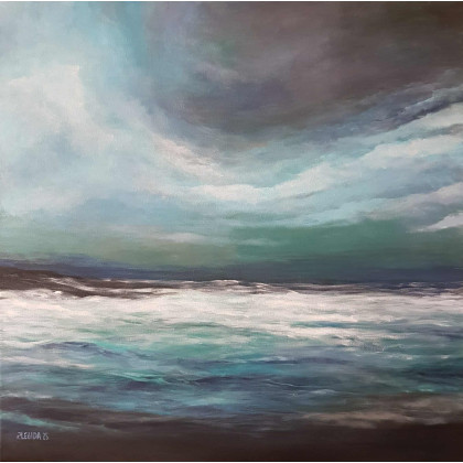 Morze - obraz akrylowy 70/70 cm, Paulina Lebida, obrazy akryl