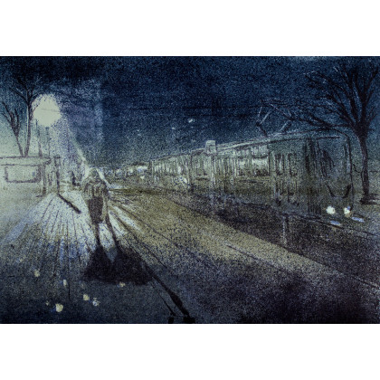 Tramwaje, Bogna Woskowicz, grafika warsztatowa