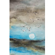 Morze -  akwarela formatu 18/12,5 cm