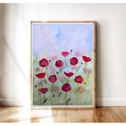 Akwarela 23x31.  Łąka, Małgorzata Domańska ART, obrazy akwarela