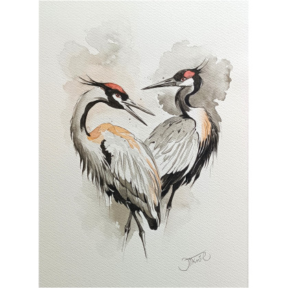 Skrzydła uczuć, Akwarela 24x32 cm, Joanna Tomczyk, obrazy akwarela