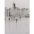 Miasto -  akwarela formatu 24/18 cm