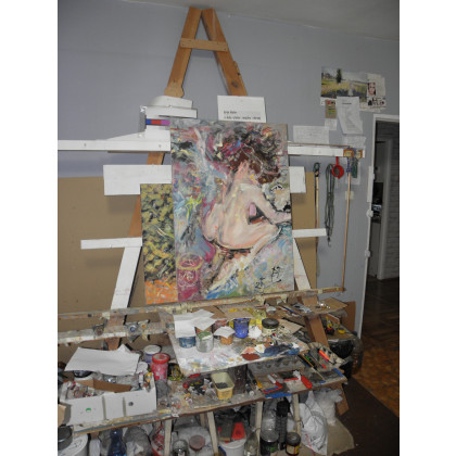 Eryk Maler - obrazy olejne - Małpa - akt, 2025 foto #2