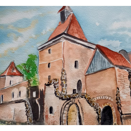 Bożena Ronowska - obrazy akwarela - Zamek w Szymbarku foto #1