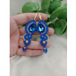 Kolczyki soutache niebieskie, kobaltowe klipsy, szafirowe kolczyki sutasz
