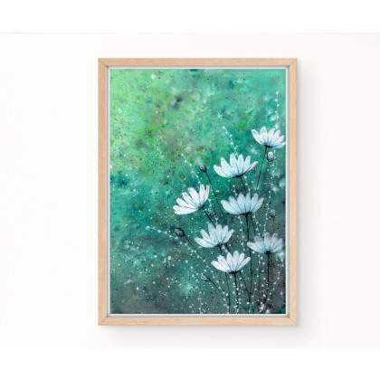 Akwarela A4.  Łąka, Małgorzata Domańska ART, obrazy akwarela