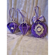 Fioletowy zestaw bombki biżuteryjne królewskie bajki 2025