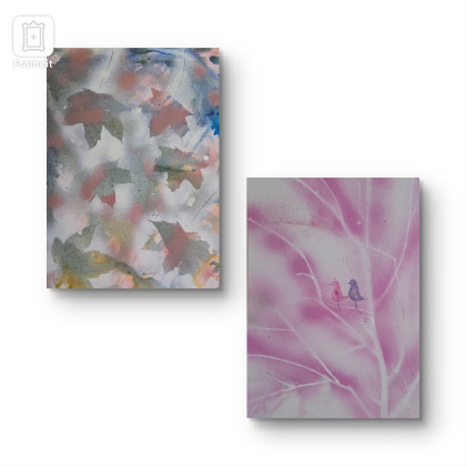 Kompozycja jesienna  40x50x2 cm, Ewa Mościszko, obrazy akryl