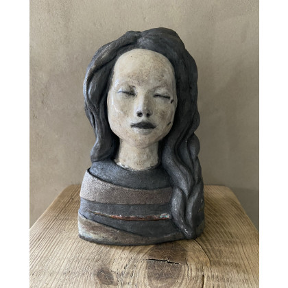 Portret - rzeźba ceramiczna Renesans, ultraviolet, rzeźby