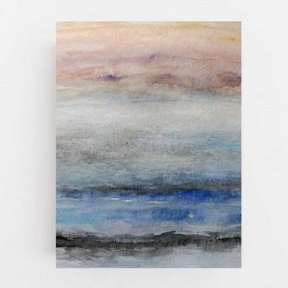 Abstrakcja -  akwarela formatu 32/24 cm, Paulina Lebida, obrazy akwarela