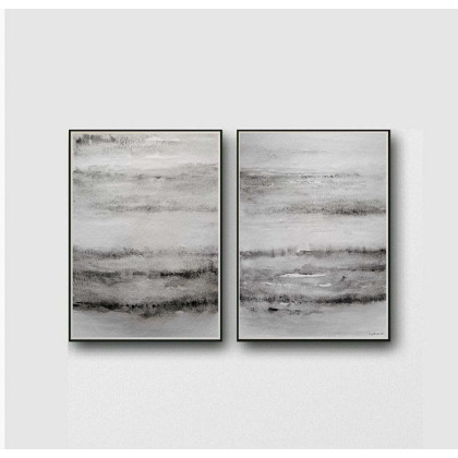 Abstrakcja -  dwie akwarele, Paulina Lebida, obrazy akwarela